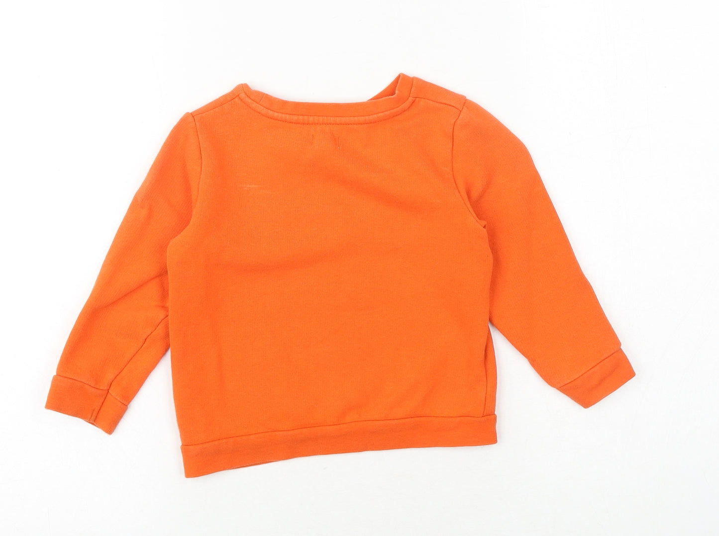 River Island Boys Orange Cotton Pullover Sweatshirt Size 2-3 Years Pullover