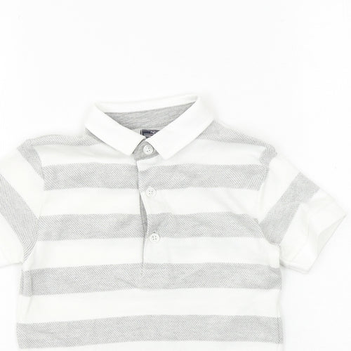 NEXT Boys Grey 100% Cotton Basic Polo Size 2-3 Years Collared Button