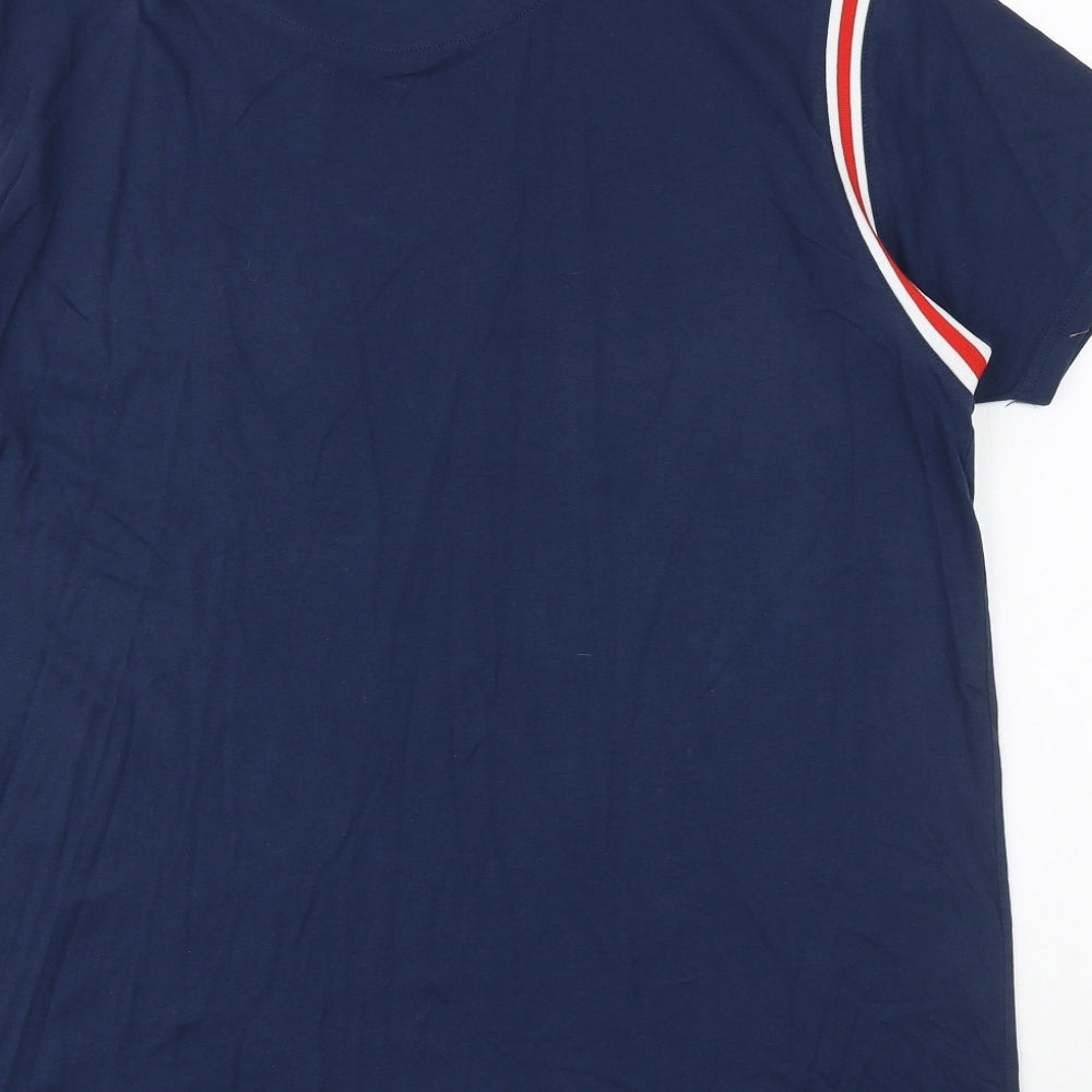 Burton Mens Blue Cotton T-Shirt Size XL Round Neck