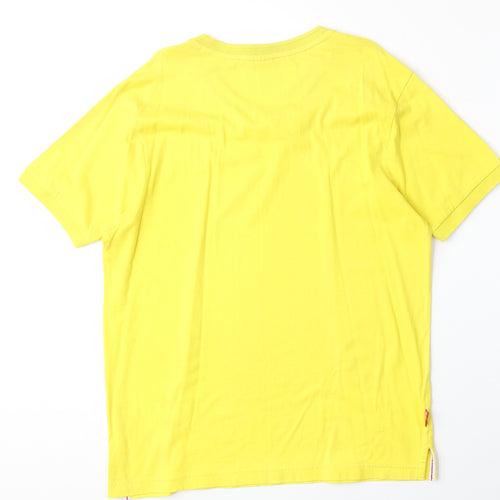 Slazenger Boys Yellow Polyester Basic T-Shirt Size 13 Years V-Neck Pullover