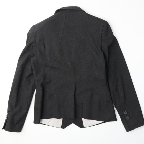 NEXT Womens Grey Polyester Jacket Suit Jacket Size 12