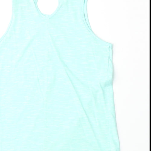 Souluxe Girls Blue Polyester Basic Tank Size 12-13 Years Round Neck Pullover