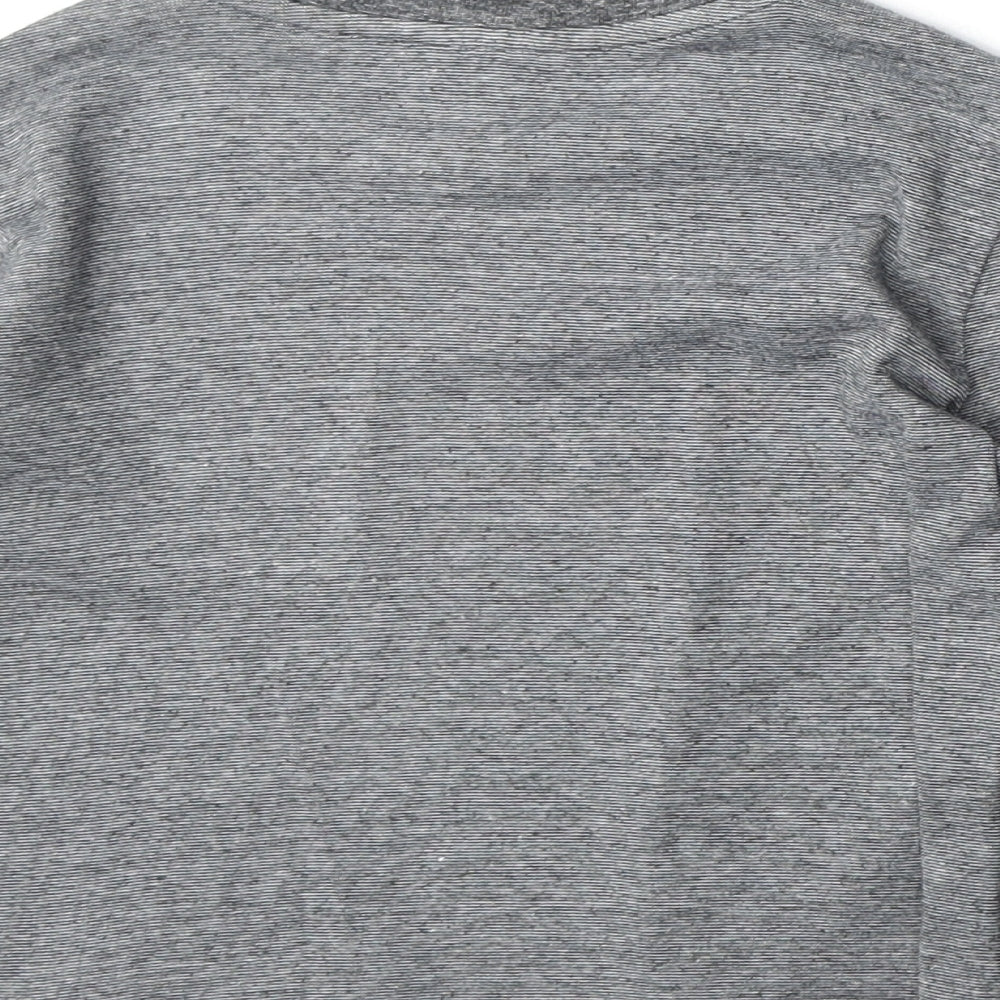 Nutmeg Boys Grey Cotton Basic T-Shirt Size 4-5 Years Round Neck Pullover - Dinosaur