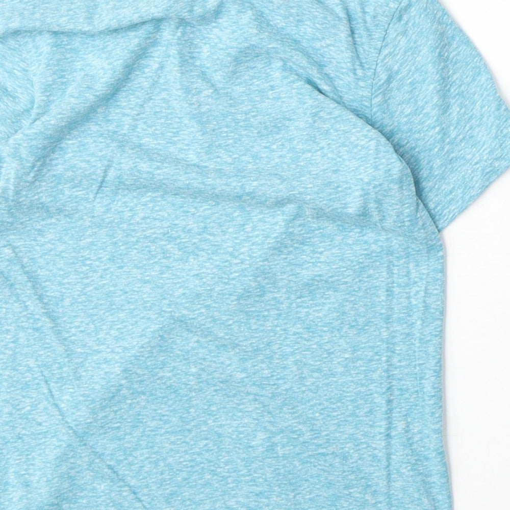 George Boys Blue Cotton Basic T-Shirt Size 6-7 Years Round Neck Pullover - Dinosaur