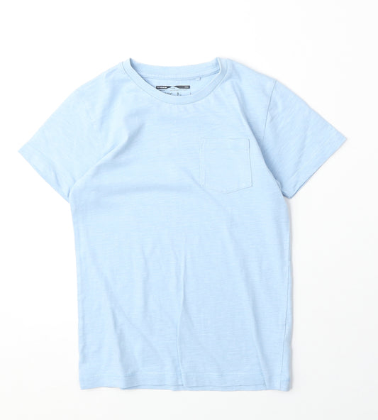 NEXT Boys Blue 100% Cotton Basic T-Shirt Size 5-6 Years Round Neck Pullover