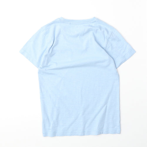 NEXT Boys Blue 100% Cotton Basic T-Shirt Size 5-6 Years Round Neck Pullover