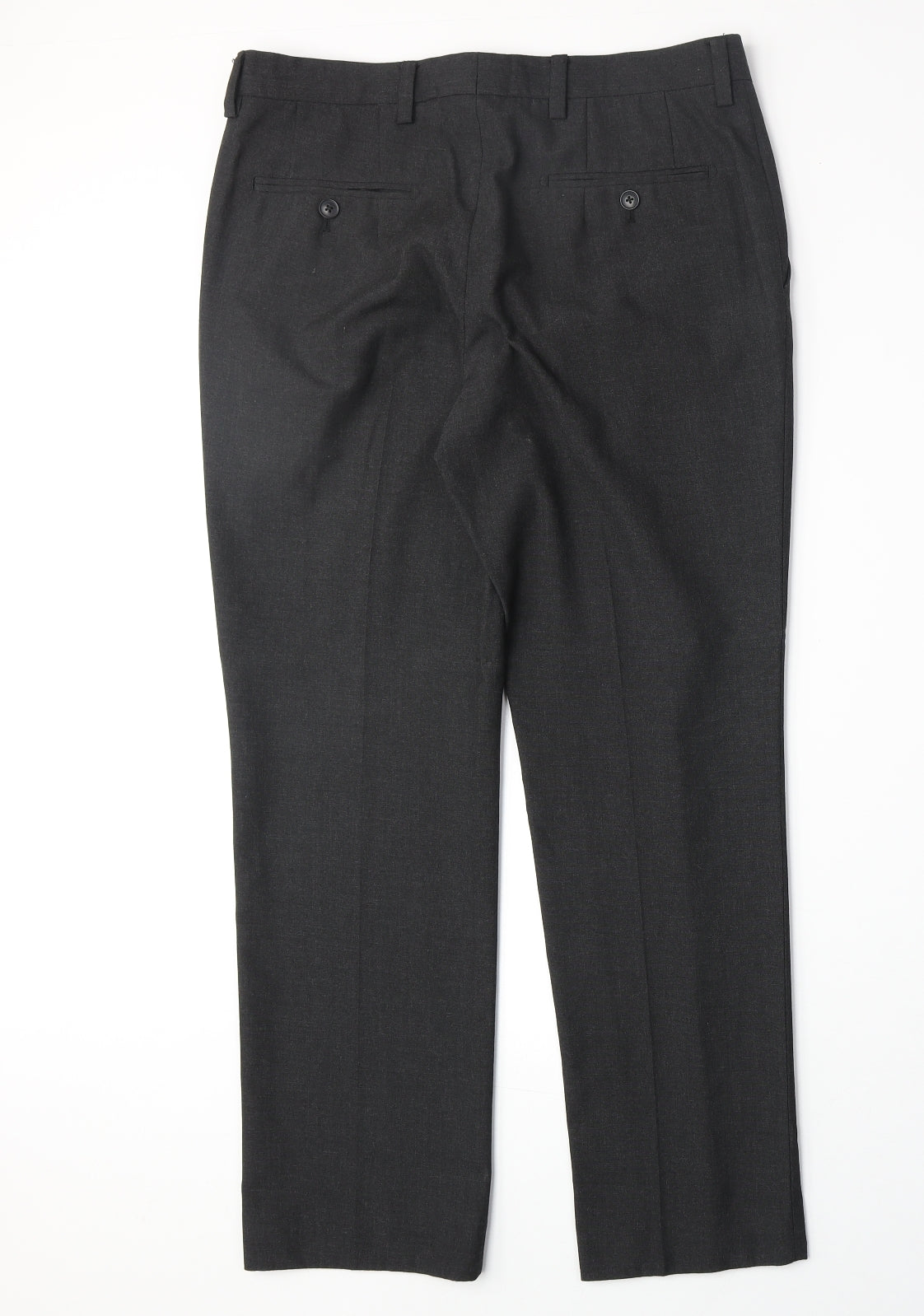 NEXT Mens Grey Polyester Dress Pants Trousers Size 32 in Regular Zip
