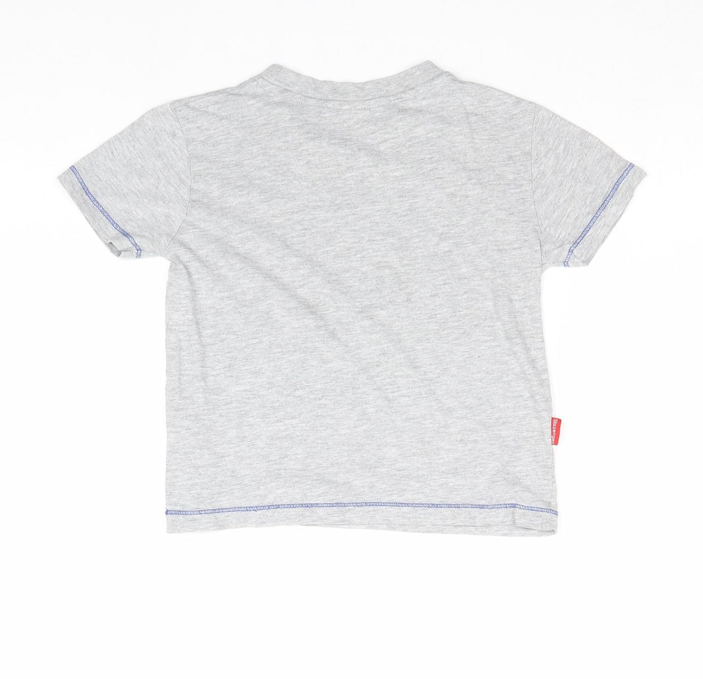 Slazenger Boys Grey Herringbone Polyester Basic T-Shirt Size 3-4 Years Roll Neck Pullover