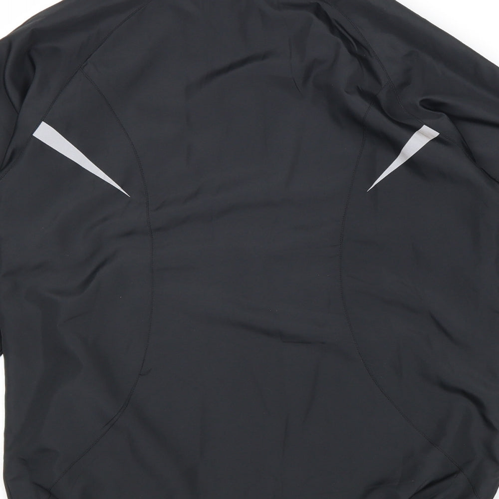 Crane Womens Black Windbreaker Jacket Size S Zip