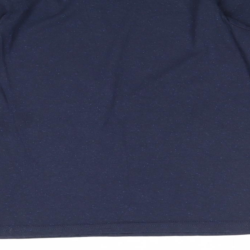 Matalan Boys Blue Cotton Basic T-Shirt Size 6-7 Years Round Neck Pullover