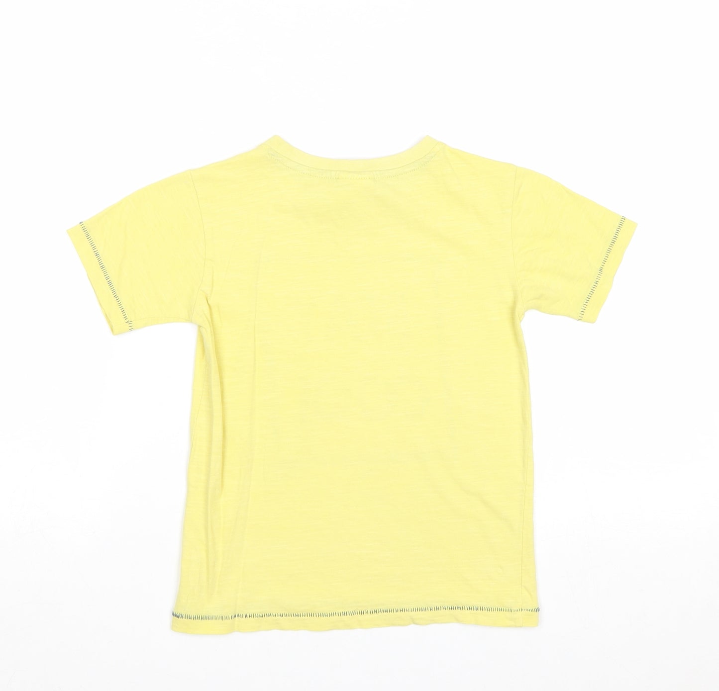Urban Rascals Boys Yellow 100% Cotton Basic T-Shirt Size 6 Years Round Neck Pullover - Stay Cool