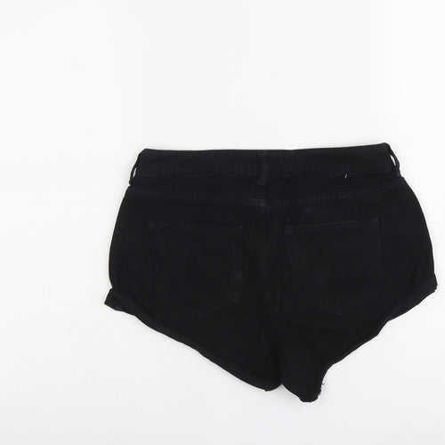 Noisy may Womens Black Cotton Hot Pants Shorts Size XS L3 in Regular Button