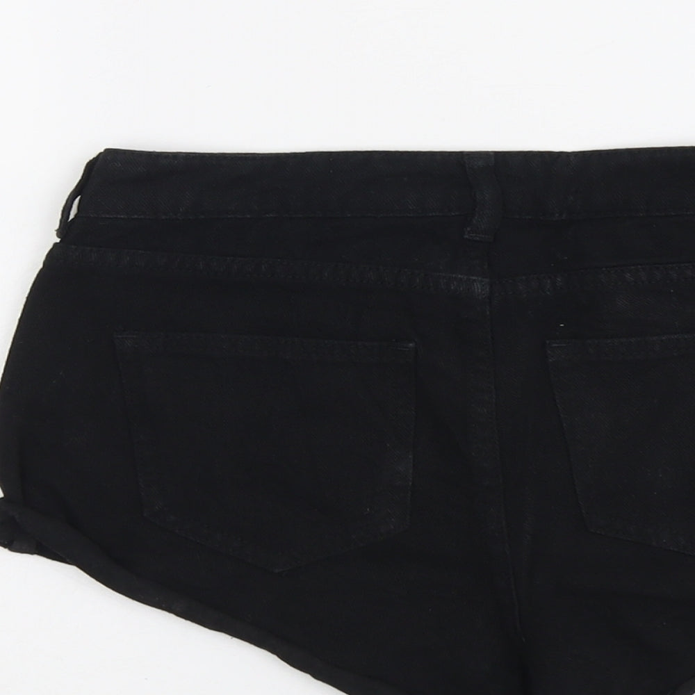 Noisy may Womens Black Cotton Hot Pants Shorts Size XS L3 in Regular Button