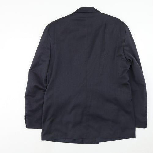Wilson Mens Blue Polyester Jacket Suit Jacket Size 40 Regular