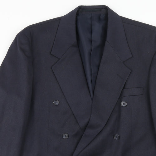 Wilson Mens Blue Polyester Jacket Suit Jacket Size 40 Regular