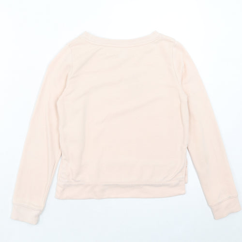 H&M Girls Pink Cotton Pullover Sweatshirt Size 8-9 Years Pullover - 8-10 Years