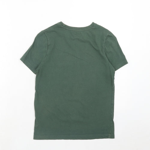 F&F Boys Green Cotton Basic T-Shirt Size 9-10 Years Round Neck Pullover - Urban Skate