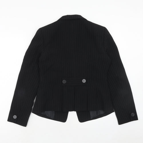 Episode Womens Black Striped Polyacrylate Fibre Jacket Suit Jacket Size 14