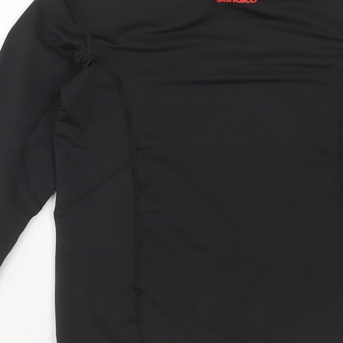 Sondico Boys Black Polyester Basic T-Shirt Size 13 Years Mock Neck Pullover