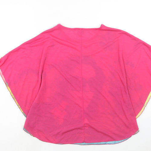 George Girls Pink Polyester Basic Blouse Size 12-13 Years Round Neck Pullover