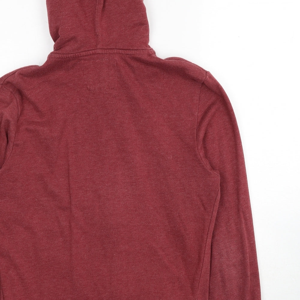 Nanny State Mens Red Cotton Full Zip Hoodie Size S