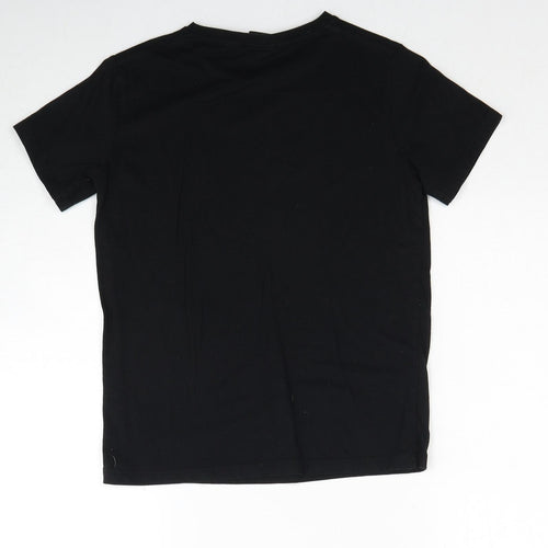 O'Neill Boys Black Cotton Basic T-Shirt Size 10 Years Round Neck Pullover
