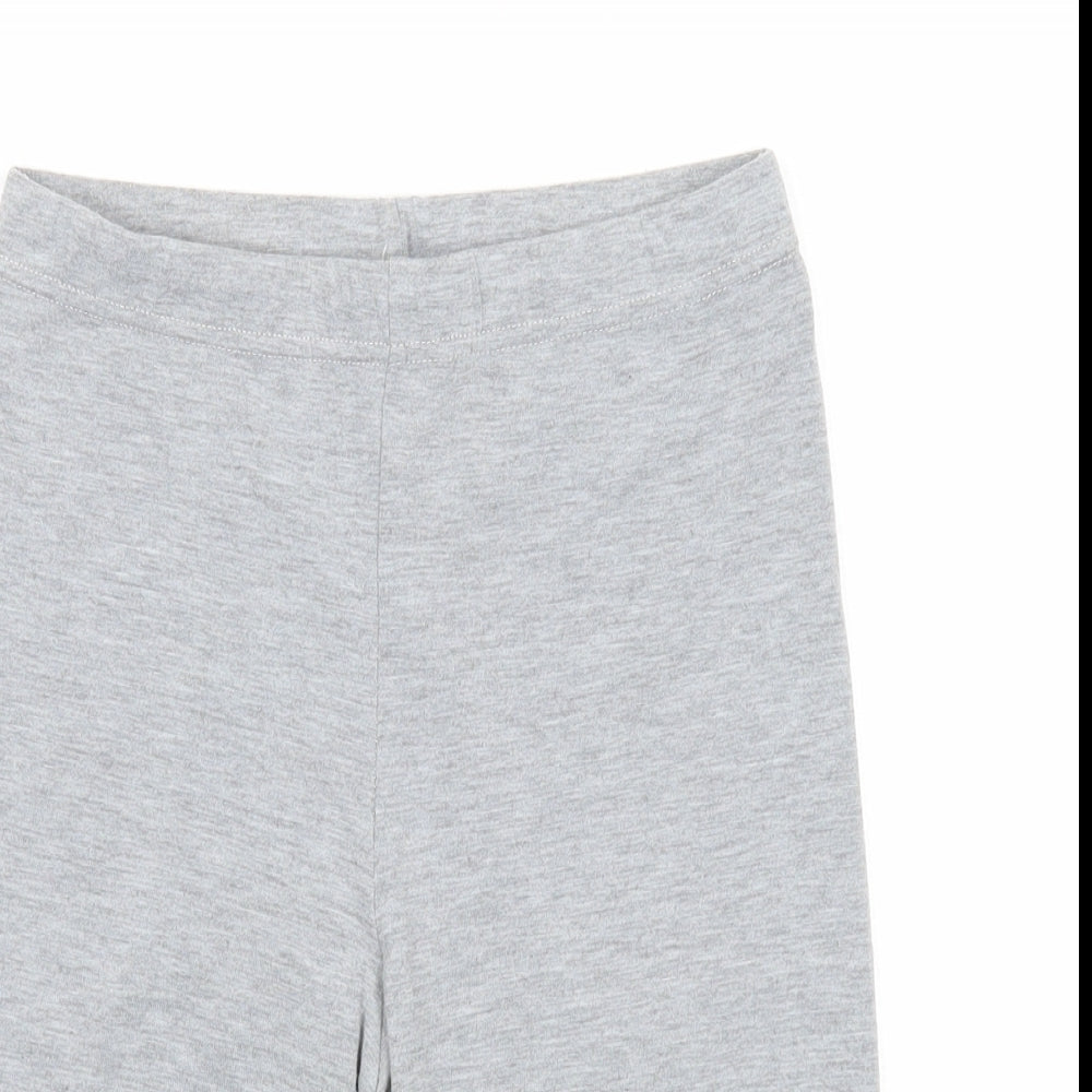 PRETTYLITTLETHING Womens Grey Viscose Biker Shorts Size 8 Regular Pull On