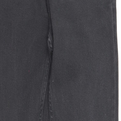 Denim & Co. Mens Black Cotton Straight Jeans Size 28 in L32 in Regular Zip