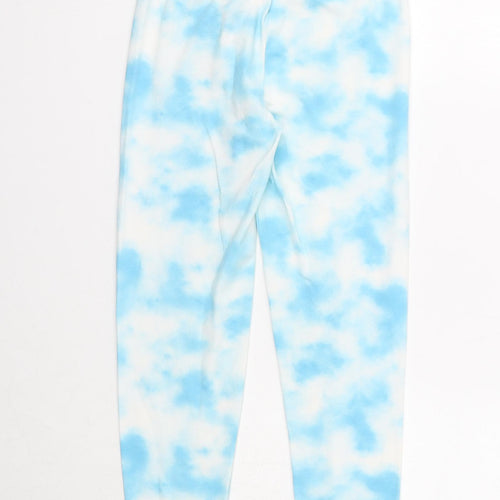 Gap Girls Blue Geometric Cotton Jogger Trousers Size 10-11 Years Regular Pullover - Clouds Print