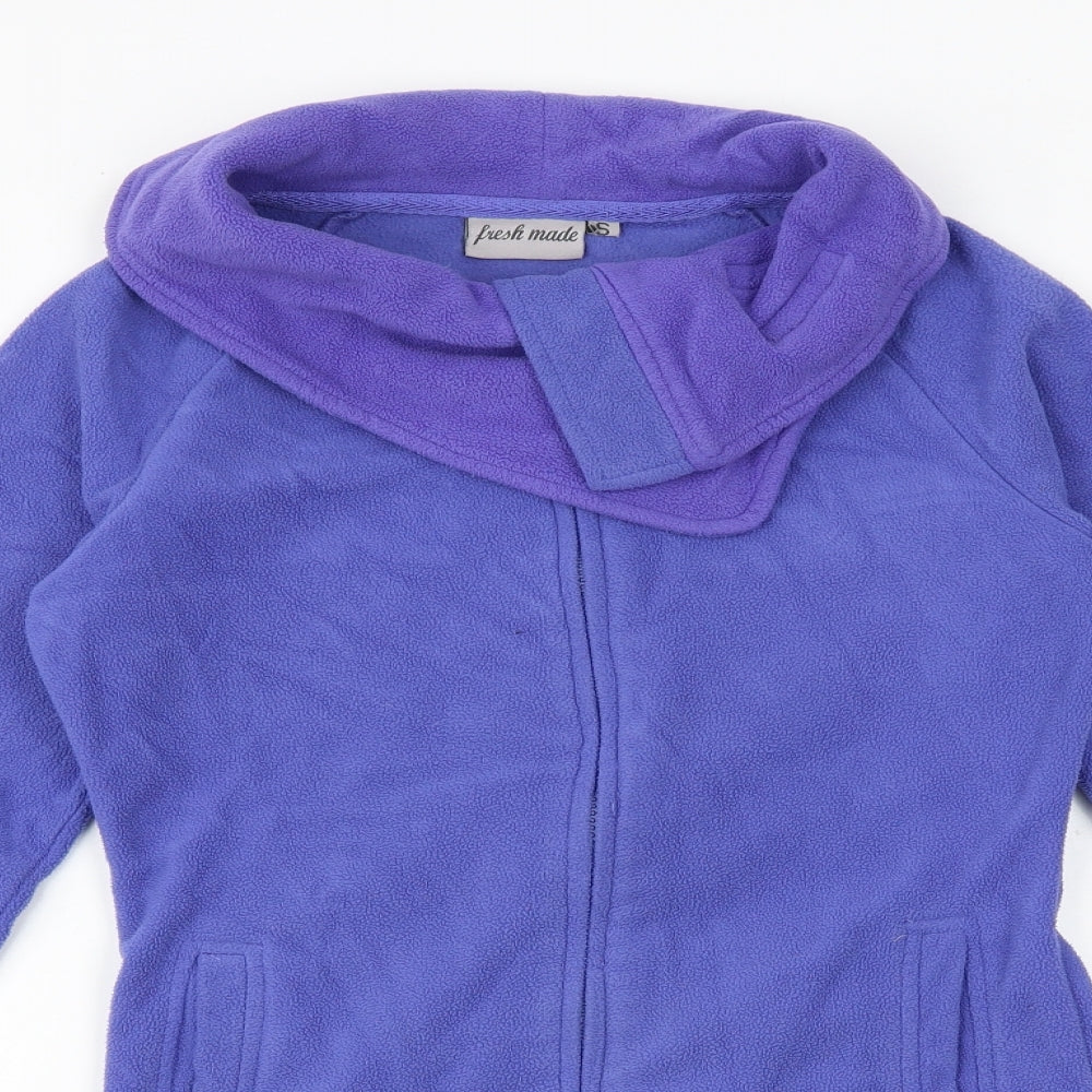 Fresh Made Womens Purple Jacket Size S Zip