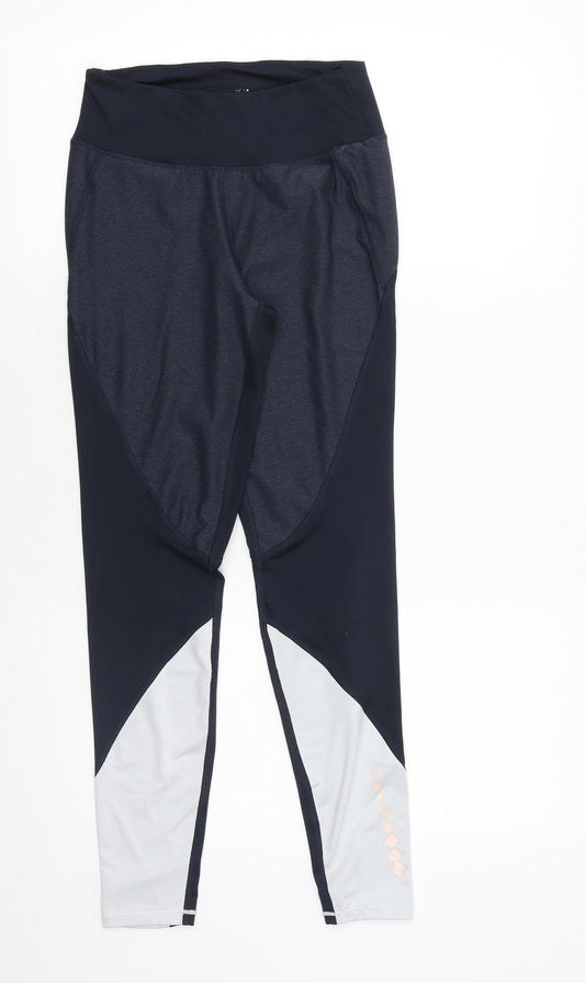 H&M Womens Blue Geometric Polyester Jogger Leggings Size S Regular Pullover
