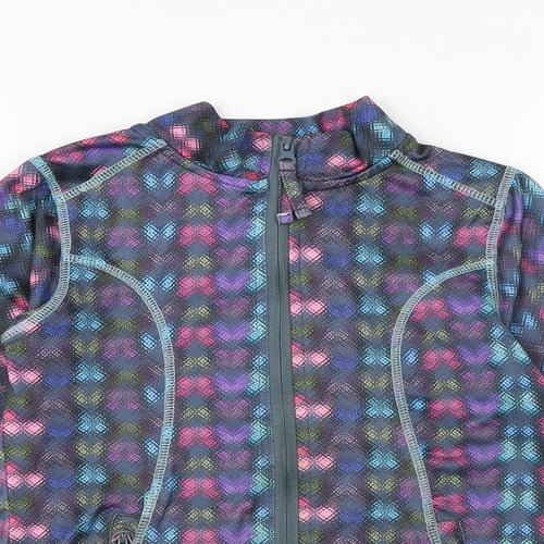 John Lewis Girls Multicoloured Geometric Jacket Size 10 Years Zip