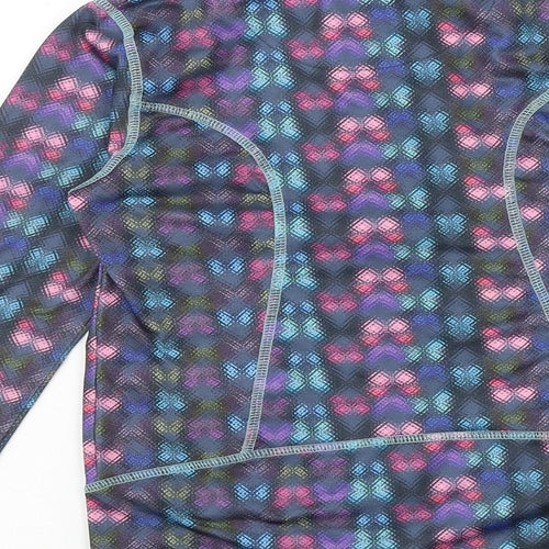 John Lewis Girls Multicoloured Geometric Jacket Size 10 Years Zip