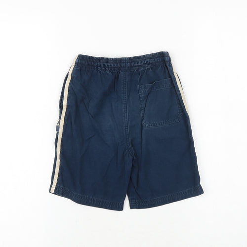 Adams Boys Blue Cotton Chino Shorts Size 6 Years Regular Drawstring