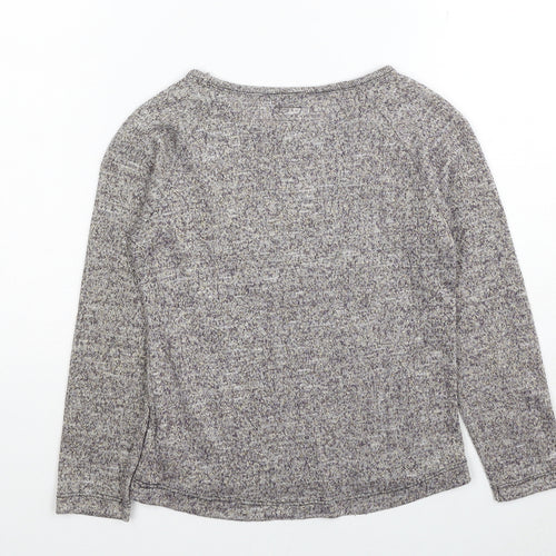 F&F Girls Grey Round Neck Polyester Pullover Jumper Size 6-7 Years Pullover - Je Suis