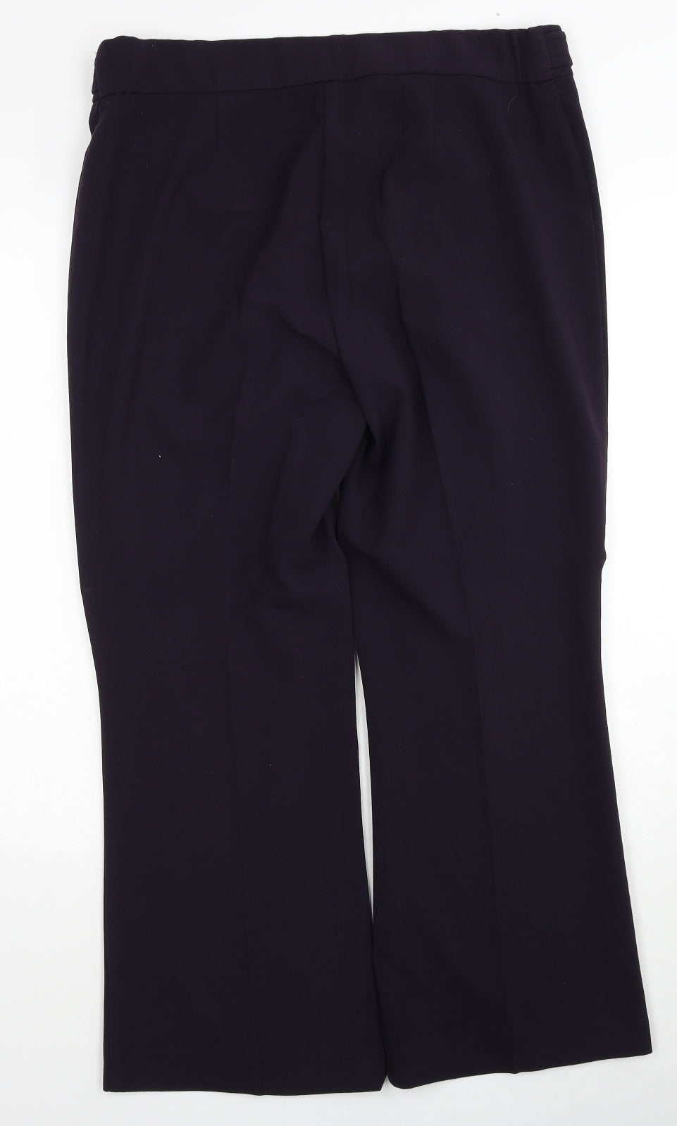 Savoir Womens Purple Polyester Trousers Size 36 in Regular Zip