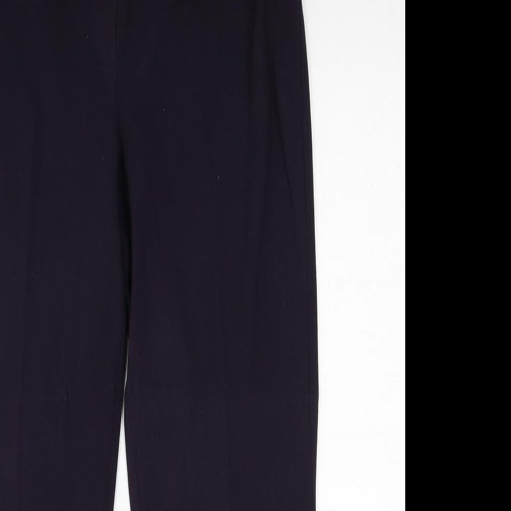 Savoir Womens Purple Polyester Trousers Size 36 in Regular Zip