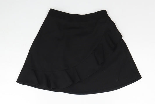 George Girls Black Polyester A-Line Skirt Size 5-6 Years Regular Pull On
