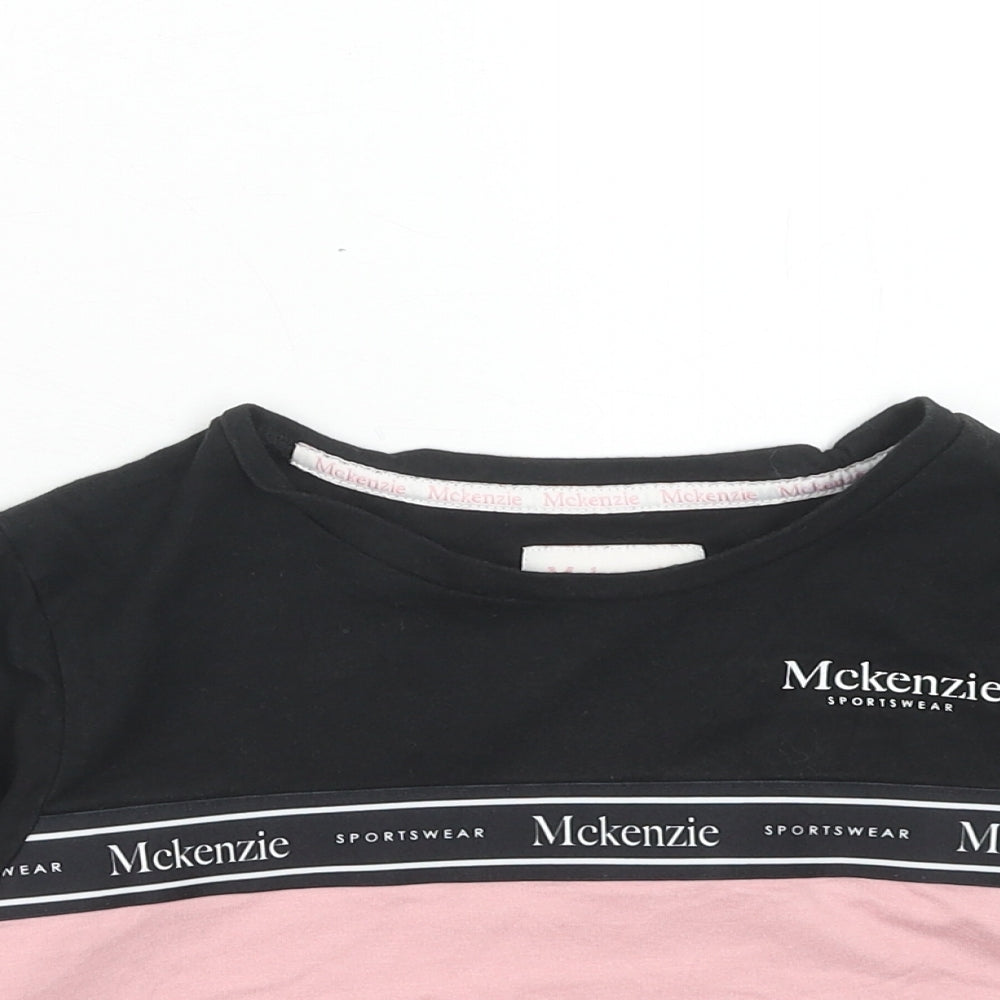 McKenzie Girls Pink Cotton Basic T-Shirt Size 8 Years Round Neck Pullover - 8-10 Years