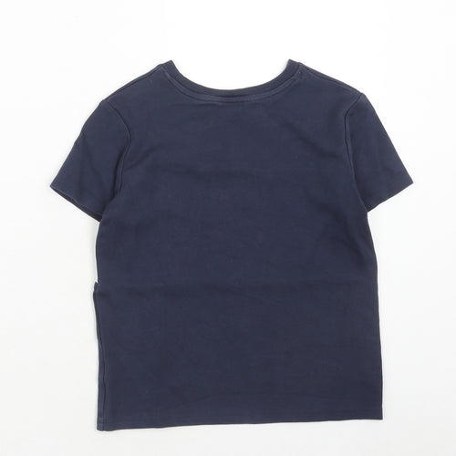 George Boys Blue Cotton Basic T-Shirt Size 8-9 Years Round Neck Pullover - Now Is The Time