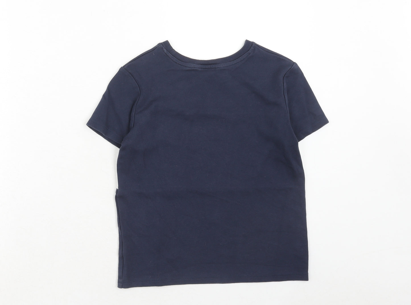George Boys Blue Cotton Basic T-Shirt Size 8-9 Years Round Neck Pullover - Now Is The Time