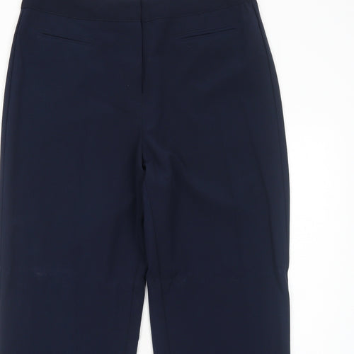 Mia Moda Womens Blue Polyester Dress Pants Trousers Size 14 Regular Zip