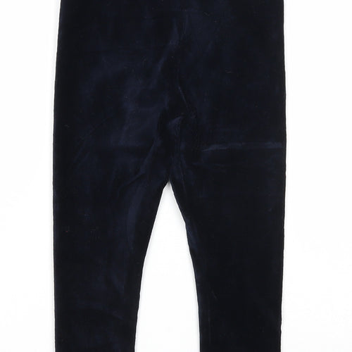 Blue Zoo Girls Blue Cotton Jogger Trousers Size 3-4 Years Regular Pullover - Leggings