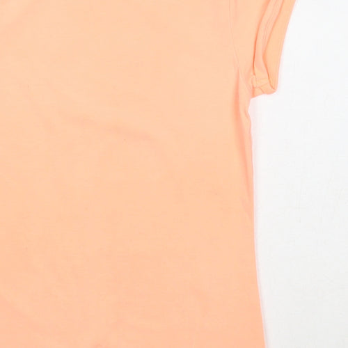 Preworn Girls Orange Cotton Basic T-Shirt Size 8 Years Round Neck Pullover - My Unicorn Ate My Homework!