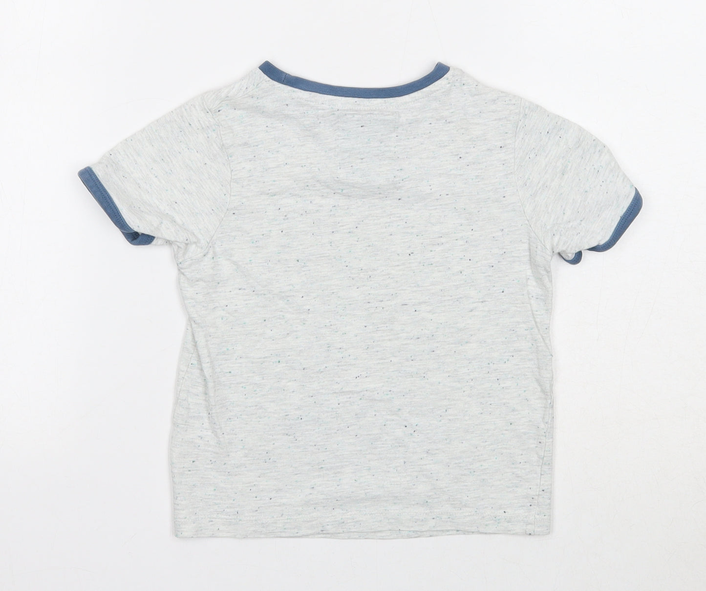 TU Boys Grey Cotton Basic T-Shirt Size 2-3 Years Round Neck Pullover - Dinosaur