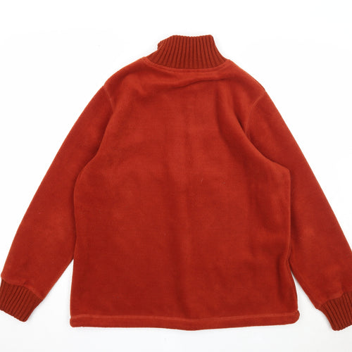 M&Co Womens Orange Polyester Pullover Sweatshirt Size XL Zip