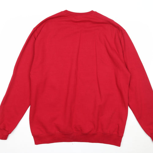 All We Do is Mens Red Cotton Pullover Sweatshirt Size 2XL - Last Christmas as a Miss!