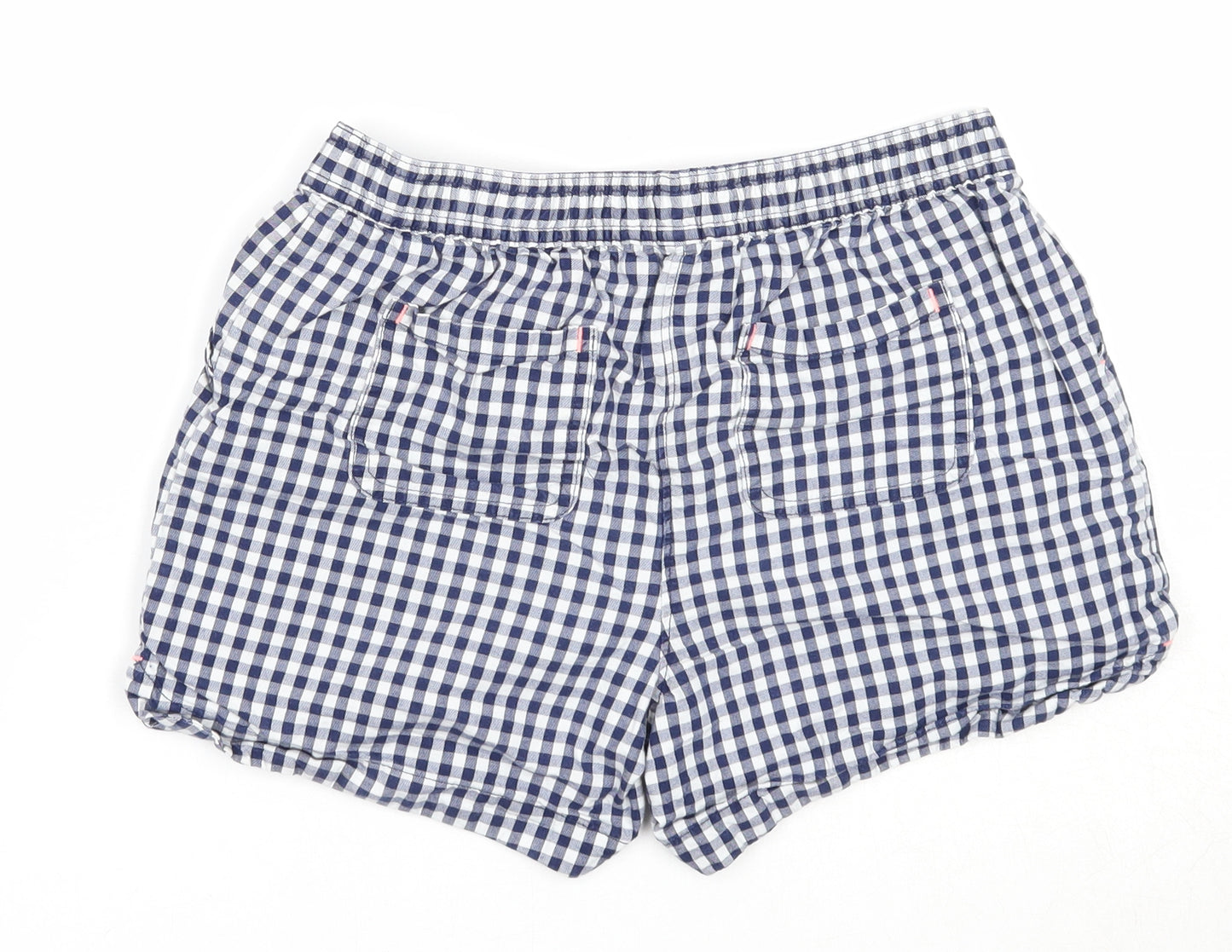 Lands' End Boys Blue Geometric Cotton Chino Shorts Size 12-13 Years Regular