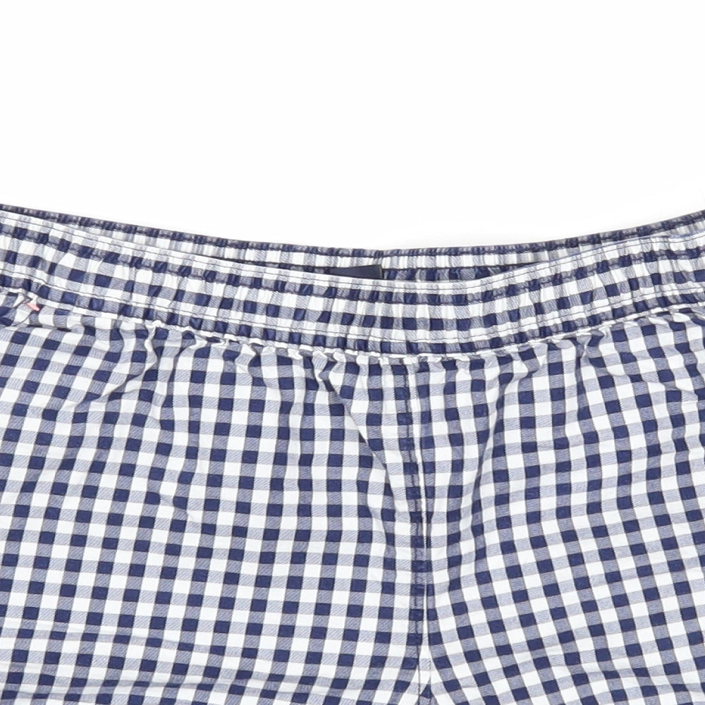 Lands' End Boys Blue Geometric Cotton Chino Shorts Size 12-13 Years Regular