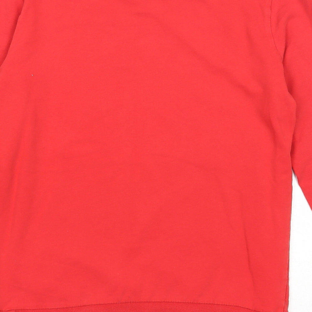 Primark Girls Red Cotton Pullover Sweatshirt Size 13-14 Years Pullover - Team Rudolph Christmas